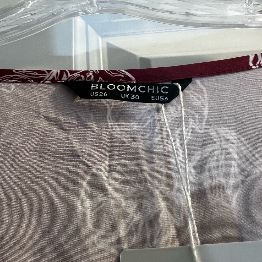 BloomChic Burgundy Floral Maxi Dress - Picture 4 of 5